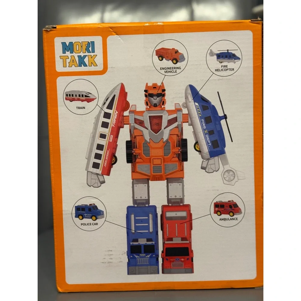 Mori Takk Robot Friction Power Car 5‎ in 1 Transformer Toy New